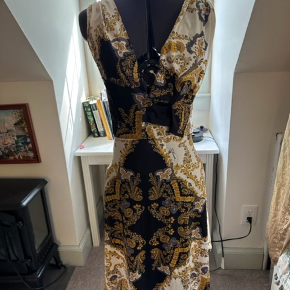 Hanna Oaknin OOK festival hand made pieced dress body con club wear S
